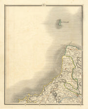 NORTH CORNWALL & DEVON.Hartland Bude Holsworthy Launceston Padstow.CARY 1824 map