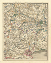 SALISBURY PLAIN DORSET COAST. Wilts Poole Bournemouth Dorchester. CARY 1824 map