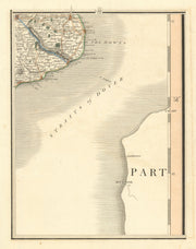 DOVER STRAIT CHANNEL PORTS. Kent Deal Folkestone Calais Boulogne. CARY 1824 map