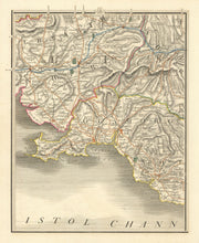 SOUTH WALES. Brecon Llandovery Neath Swansea Bridgend Llanelli. CARY 1824 map