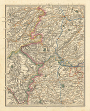 WELSH MARCHES.Shrops Radnor Montgomery.Shrewsbury Ludlow Hereford.CARY 1824 map