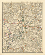 EAST ANGLIA & FENS. Norfolk Suffolk. Ipswich Bury St Edmunds. CARY 1824 map