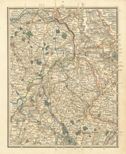 CHESHIRE STAFFS. Tatton Alderley Edge Wilmslow Mottram St Andrew. CARY 1824 map