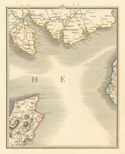 CUMBRIA & KIRKCUDBRIGHT COAST. Workington Whitehaven St Bees Head. CARY 1824 map