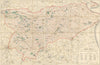 Jackson's Map of Lord Middleton's Hunt showing meets. Yorkshire. 106x68cm c1896