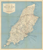 Map of the Isle of Man with the T.T. Course by Hyslop's Bookshop, Douglas c1950