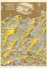Marão, Larouco e região dos vinhos do Porto. Portugal pictorial wine map 1961