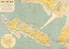 Carte Touristique de l'Ile de Ré. St. Martin plan. Vintage tourist map c1955