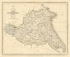 EAST RIDING OF YORKSHIRE antique map by JOHN CARY. Original outline colour 1793
