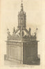 Conduit at Carfax in High Street, Oxford. Gentleman's magazine 1771 old print