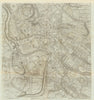 Plan of the City of Bristol by Richard Benning 1780 (1789) old antique map