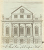 A front view of Coopers Hall, Bristol. Now the Old Vic Theatre 1789 print