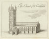 The church of St. Stephen, Bristol 1789 old antique vintage print picture