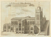 The Church of St. Mary Redclift / Redcliffe, Bristol 1789 old antique print
