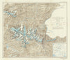 Eastern Pamirs. Qungur/Kongur Massif, Xinjiang, China. RGS/C. P. Skrine 1925 map