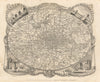 London environs antique map by Thomas Moule 1837 old plan chart