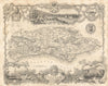 Sussex antique county map by Thomas Moule 1837 old plan chart