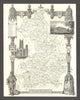 Cambridgeshire antique county map by Thomas Moule 1837 old chart