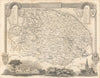 Norfolk antique county map by Thomas Moule 1837 old plan chart