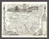 Suffolk antique county map by Thomas Moule 1837 old plan chart