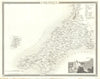 Cornwall antique county map by Thomas Moule 1837 old plan chart