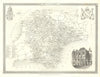 Devonshire antique county map by Thomas Moule 1837 old plan chart