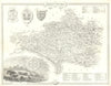 Dorset antique county map by Thomas Moule 1837 old plan chart