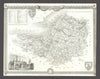 Somerset antique county map by Thomas Moule 1837 old plan chart