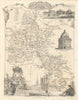 Oxfordshire antique county map by Thomas Moule 1837 old plan chart