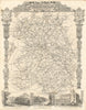 Shropshire antique county map by Thomas Moule 1837 old plan chart