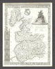 Lancashire antique county map by Thomas Moule 1837 old plan chart