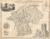 Westmoreland antique county map by Thomas Moule 1837 old chart