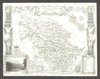 Yorkshire West Riding antique county map by Thomas Moule 1837 old