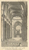 The north east view of the nave of St. Paul's Cathedral, London 1749 old print