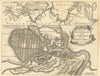Plan of St. Petersburg with its Fortifications built by Peter the Great 1749 map