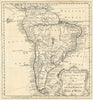 South America drawn from the best maps showing Anson's route. JEFFERYS 1749