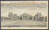 The front View of Blenheim House (Palace), Oxfordshire 1749 old antique print
