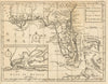 A Map of the New Governments of East & West Florida. Pensacola. GIBSON 1763