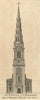 West Side of St. Bridget's alias St. Bride's Church, Fleet Street, London 1767