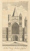 Elevation of the west end of the Rochester Cathedral, Kent. Gent's Mag 1772