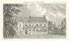 Whittington Rectory in Derbyshire. Gentleman's Magazine 1810 old antique print