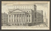 The Mansion House & St Stephen Walbrook, City of London 1748 old antique print