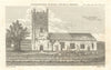 St. Mary's Church, Sturminster Marshall, Dorset 1815 old antique print picture