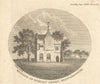 Remains of Warden or Wardon Abbey, Bedfordshire 1815 old antique print picture