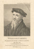 Portrait of William Farel, French Evangelist 1815 old antique print picture