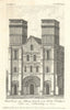 Abbaye de la Sainte-Trinité or Abbaye aux Dames, Caen, Calvados 1815 old print