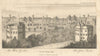 The Globe Theatre and The Bear Garden in Southwark, London 1816 old print