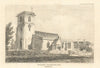 View of All Saints Church at Maiden Bradley, Wiltshire 1816 old antique print