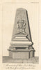 John Belasyse monument, St. Giles in the Fields churchyard 1817 old print