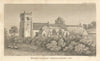 St. Mary the Virgin Church, Glanvilles Wootton, Dorset 1817 old antique print